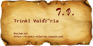 Trinkl Valéria névjegykártya